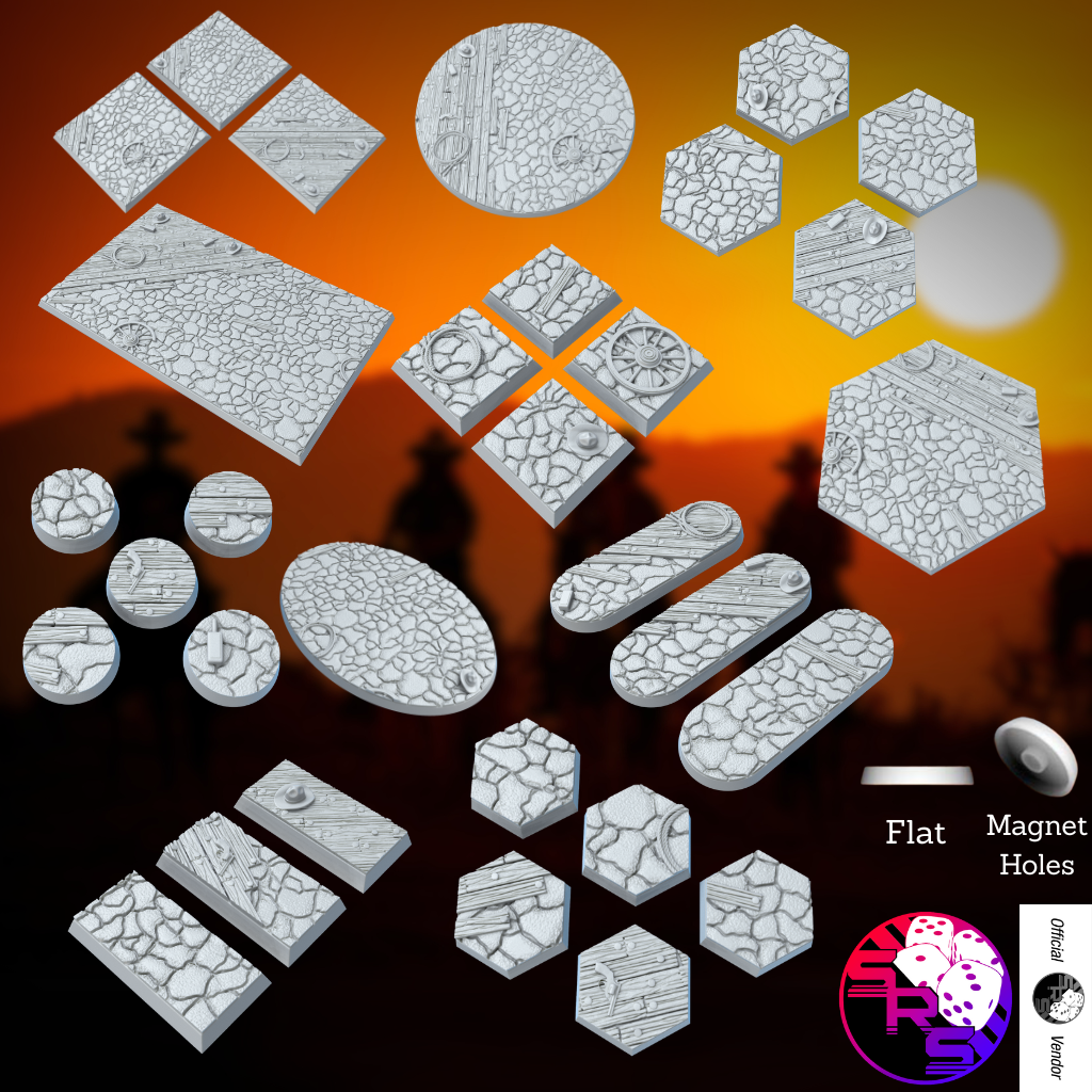Hexagon Western Style Bases with Magnet Holes