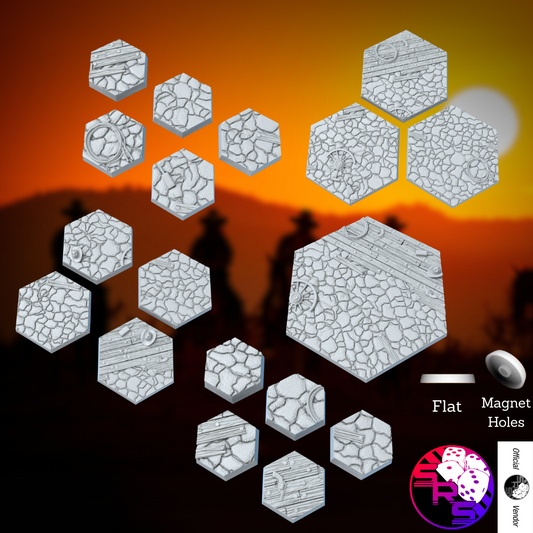 Hexagon Western Style Bases with Magnet Holes