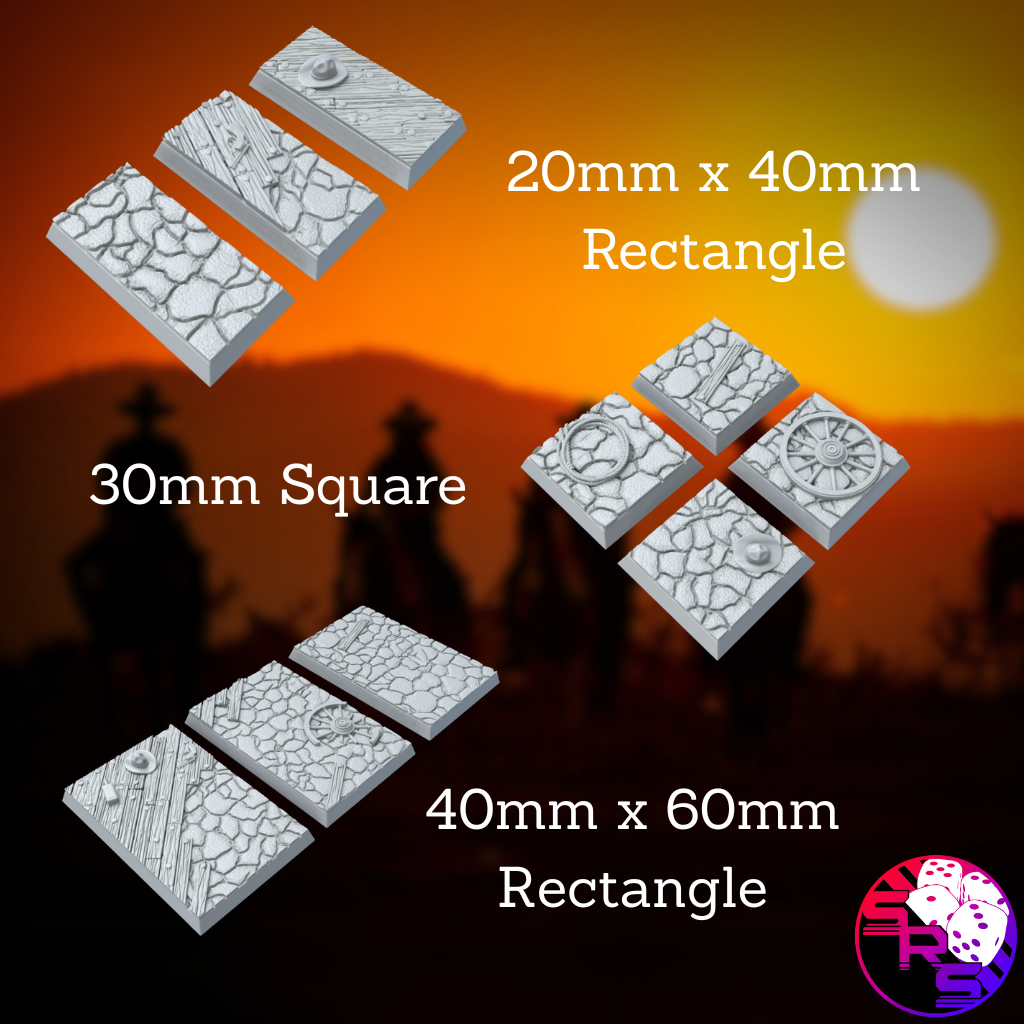 Square Western Style Bases with Magnet Holes