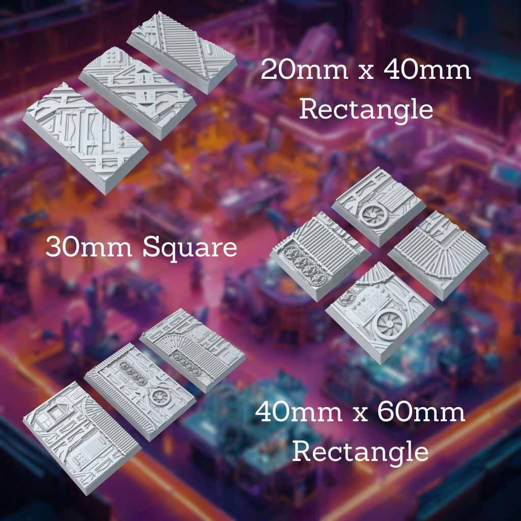 Square War Factory Style Bases with Magnet Holes