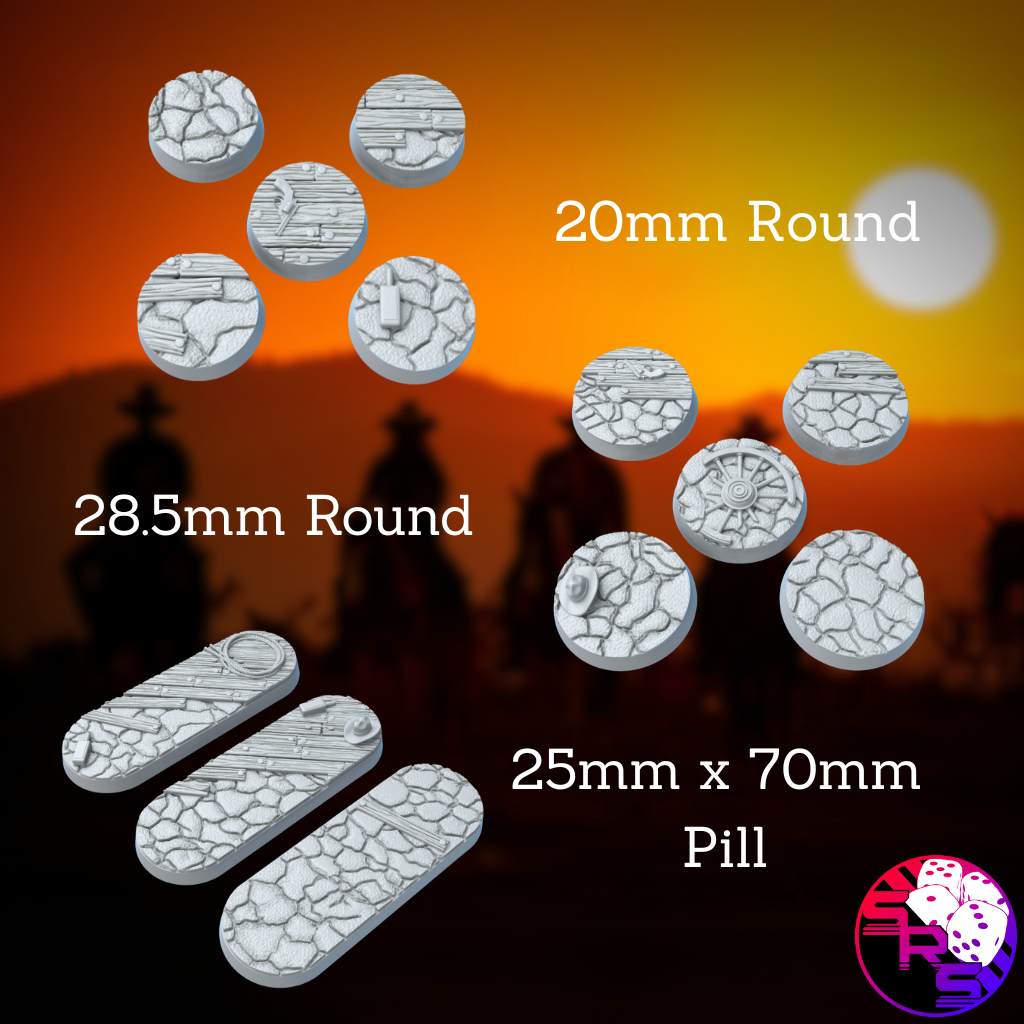 Round Western Style Bases with Magnet Holes