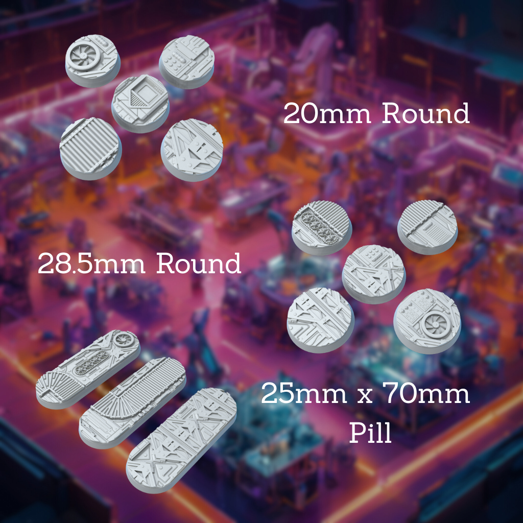 Round War Factory Style Bases with Magnet Holes