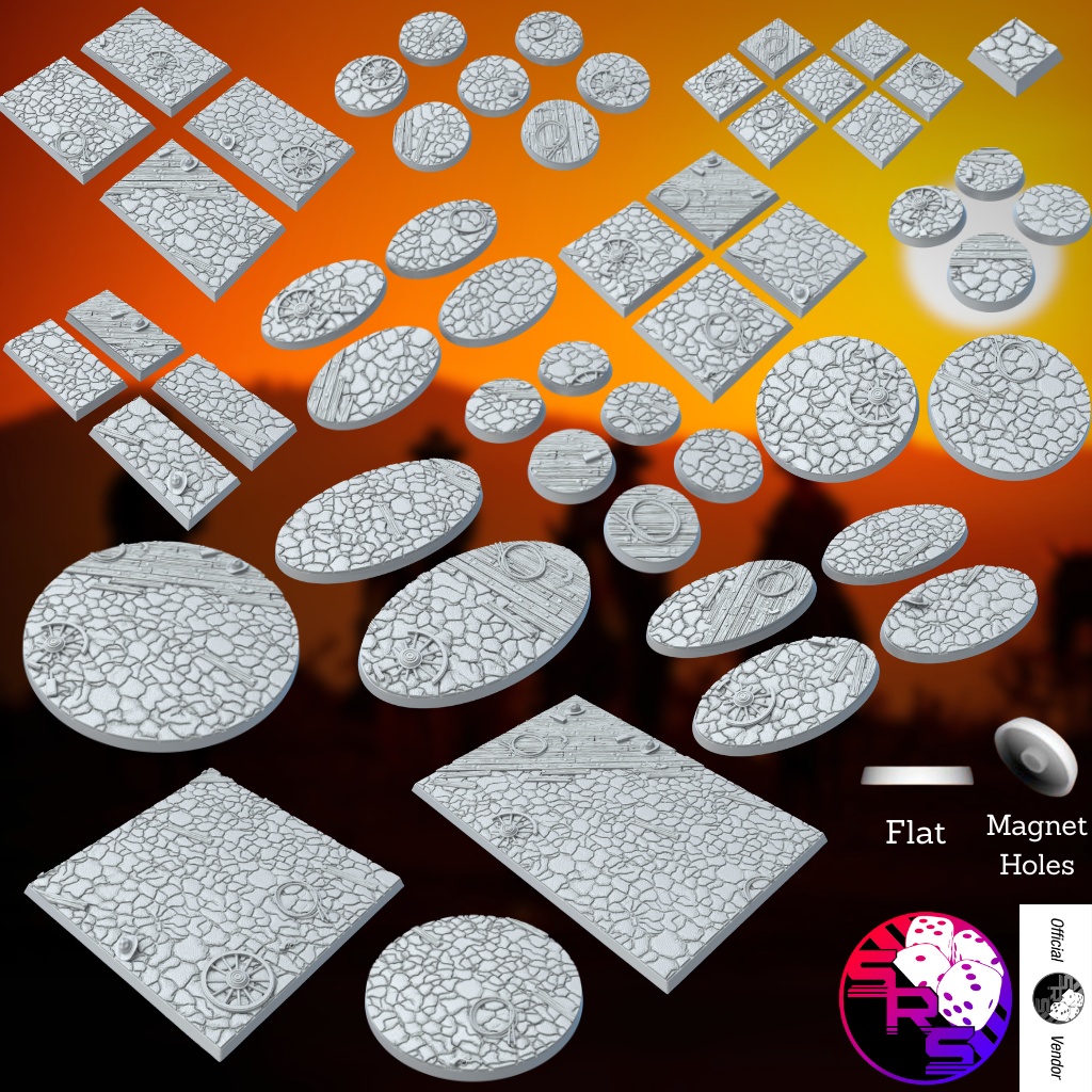 Hexagon Western Style Bases with Magnet Holes