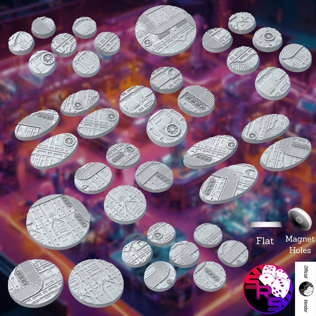Round War Factory Style Bases with Magnet Holes
