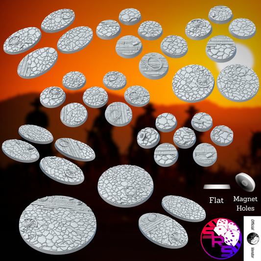 Round Western Style Bases with Magnet Holes