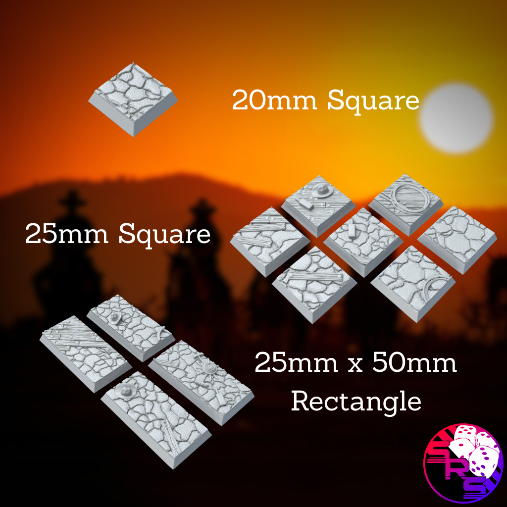 Square Western Style Bases with Magnet Holes