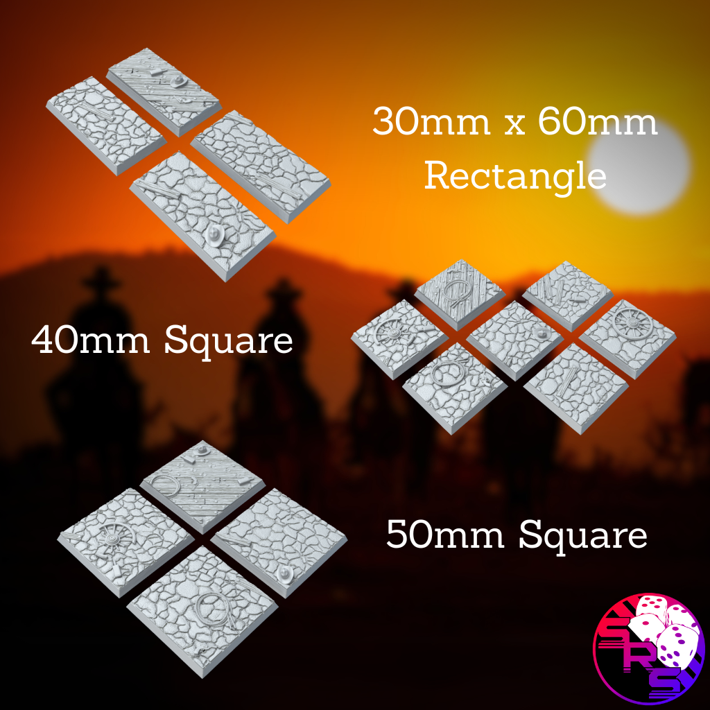 Square Western Style Bases with Magnet Holes