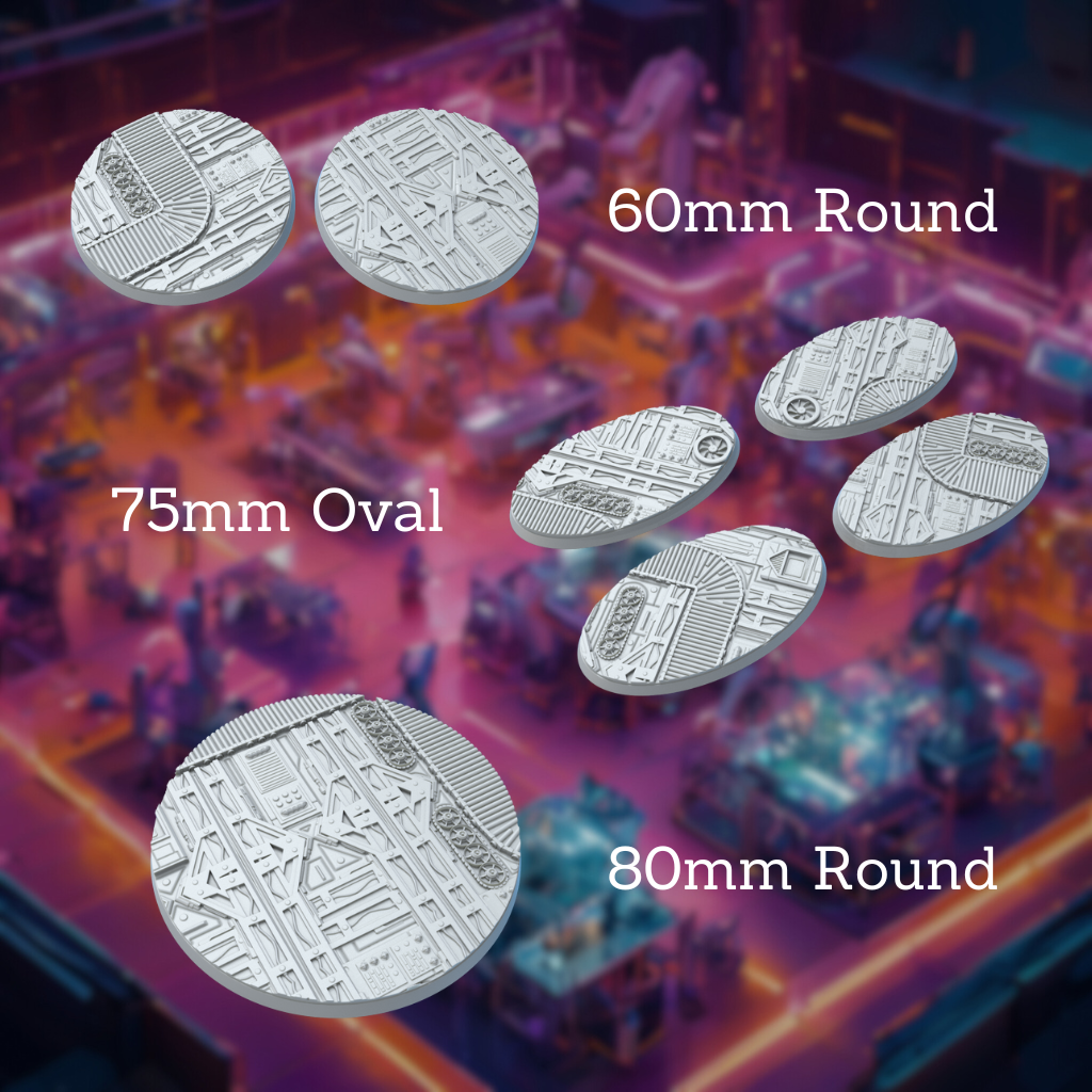 Round War Factory Style Bases with Magnet Holes