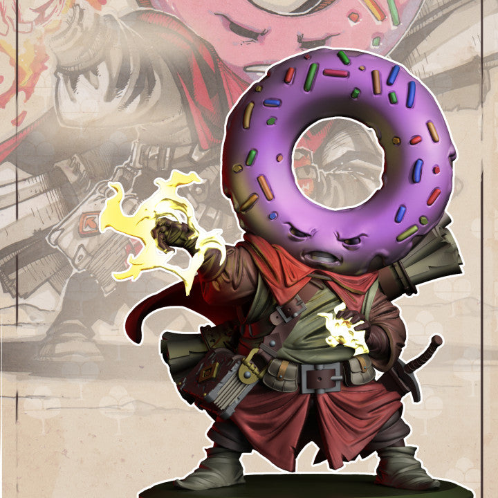 Donut Battle Mage Quirky Unlimited Food Fight Printed