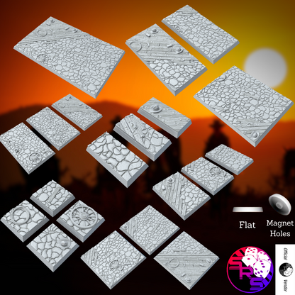 Square Western Style Bases with Magnet Holes