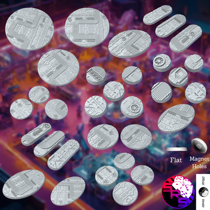 Round War Factory Style Bases with Magnet Holes