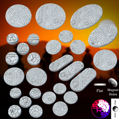 Round Western Style Bases with Magnet Holes