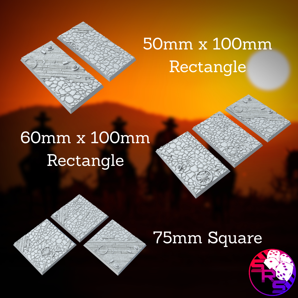Square Western Style Bases with Magnet Holes