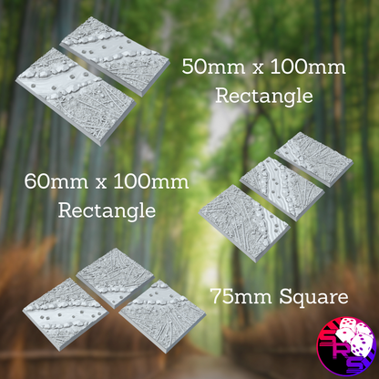 Square Bamboo Forest Style Bases with Magnet Holes