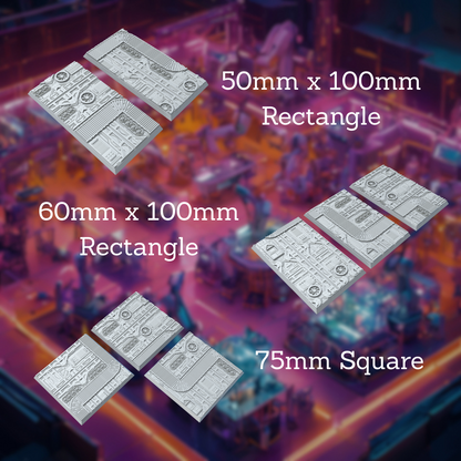 Square War Factory Style Bases with Magnet Holes