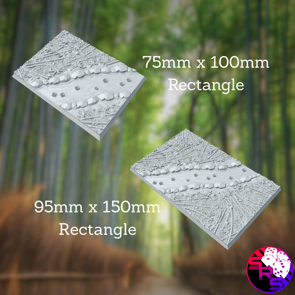 Square Bamboo Forest Style Bases with Magnet Holes