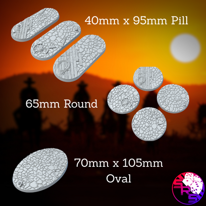 Round Western Style Bases with Magnet Holes
