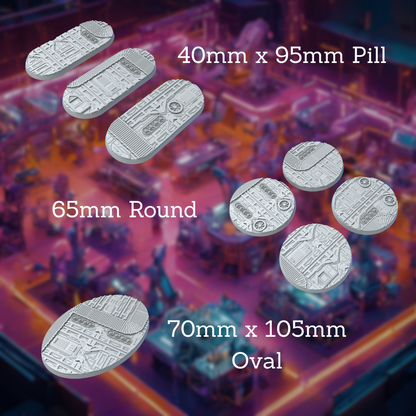 Round War Factory Style Bases with Magnet Holes