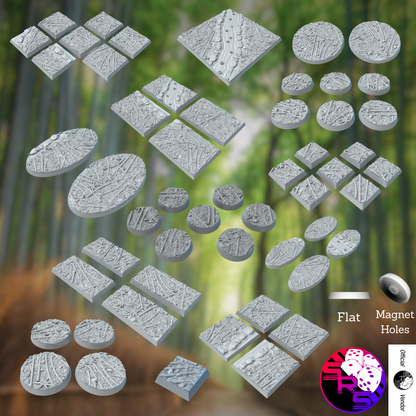 Hexagon Bamboo Forest Style Bases with Magnet Holes