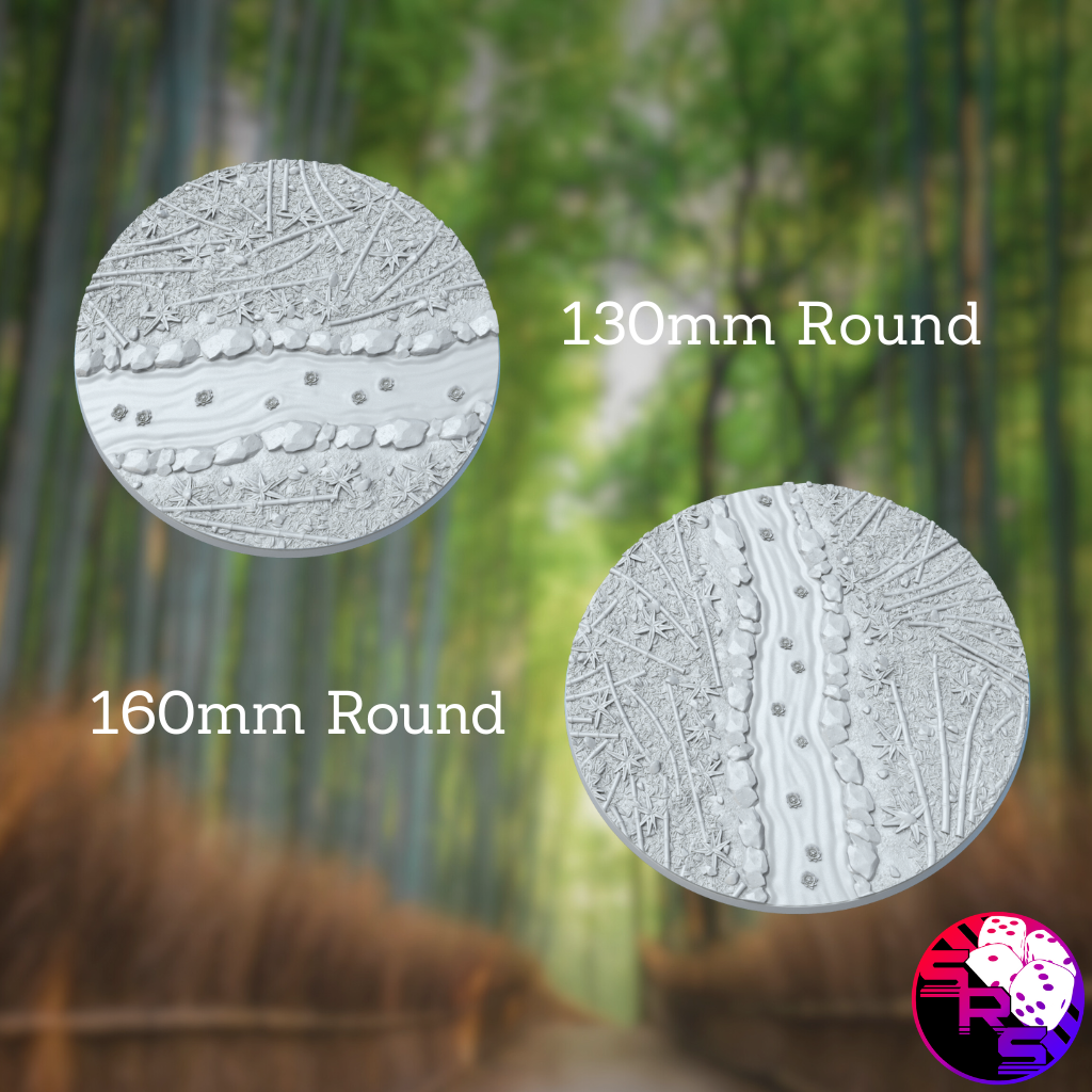 Round Bamboo Forest Style Bases with Magnet Holes