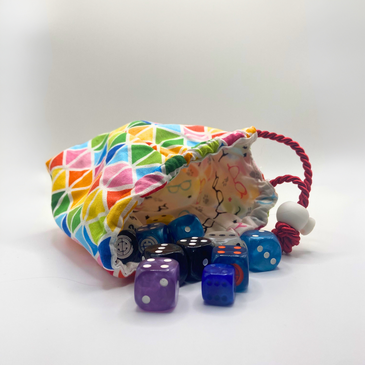 Rainbow Geek Dice Bag