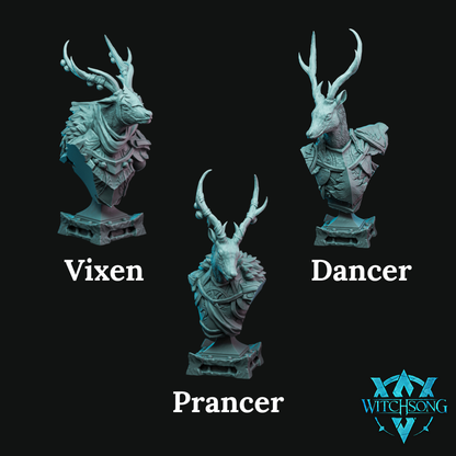 Santa's Coursers (Dancer, Prancer and Vixen) - Bust