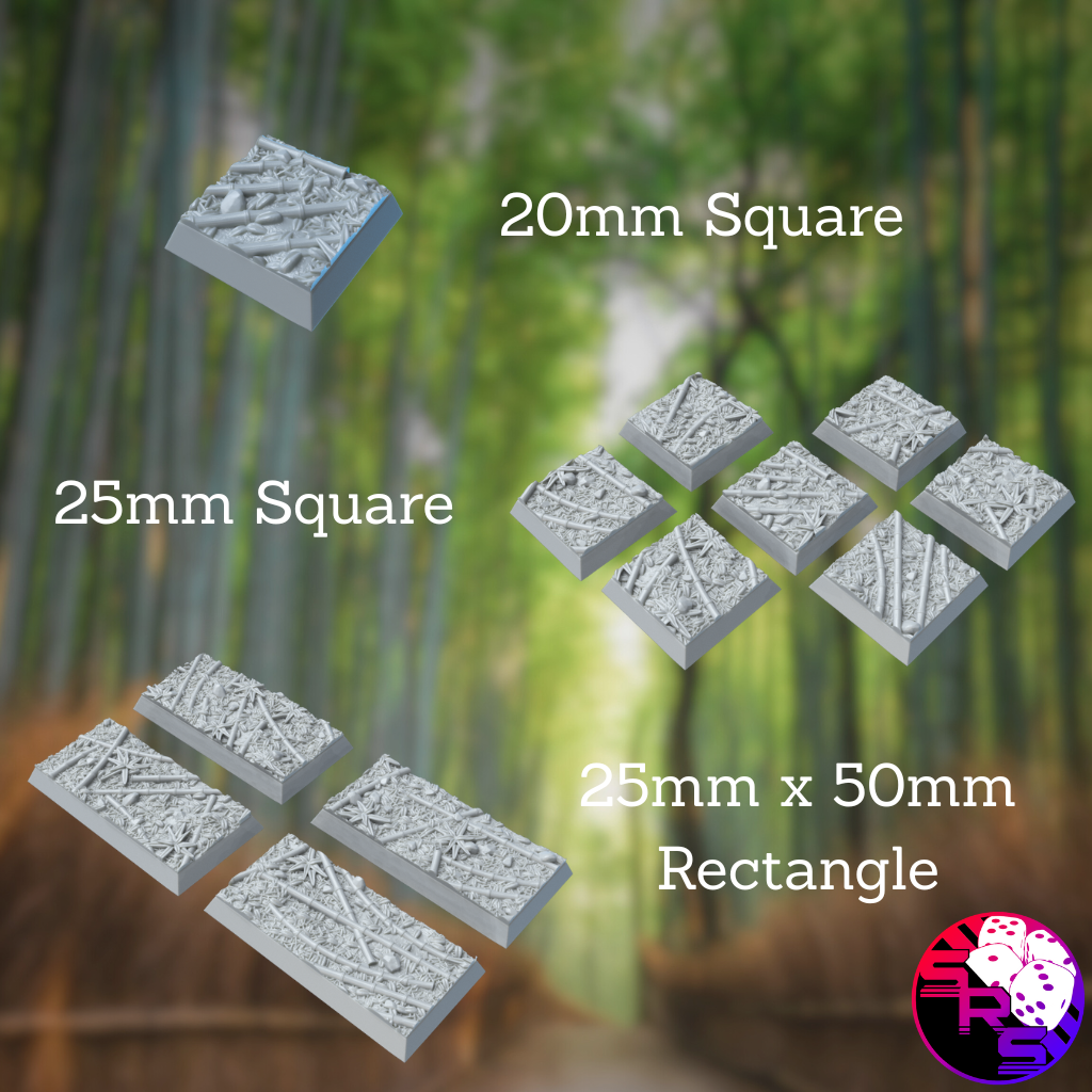 Square Bamboo Forest Style Bases with Magnet Holes