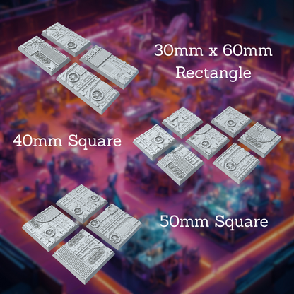 Square War Factory Style Bases with Magnet Holes