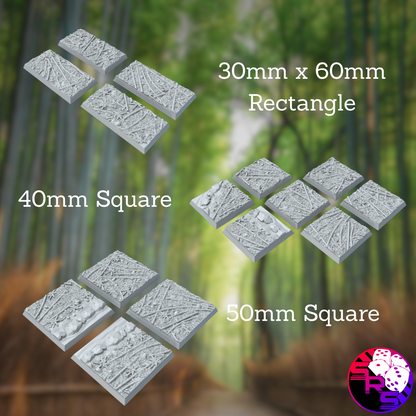 Square Bamboo Forest Style Bases with Magnet Holes
