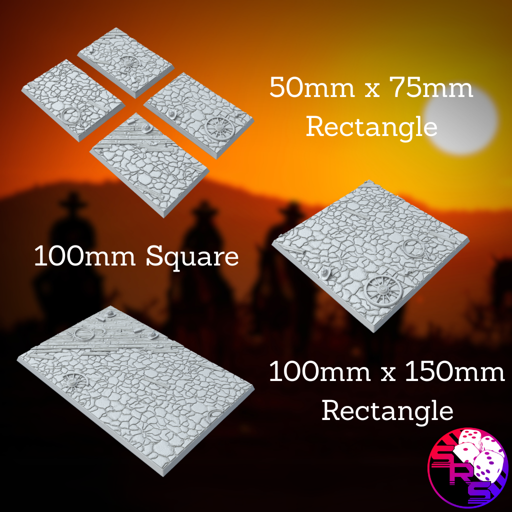 Square Western Style Bases with Magnet Holes