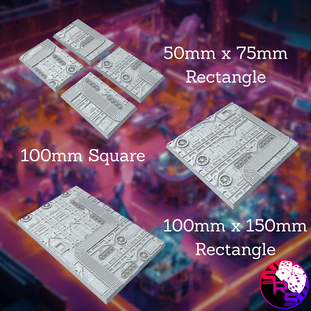 Square War Factory Style Bases with Magnet Holes