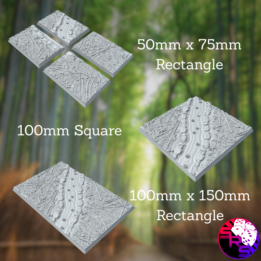 Square Bamboo Forest Style Bases with Magnet Holes