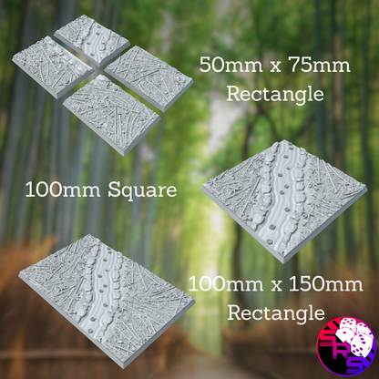 Square Bamboo Forest Style Bases with Magnet Holes