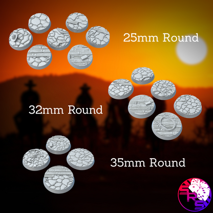 Round Western Style Bases with Magnet Holes
