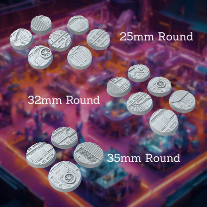 Round War Factory Style Bases with Magnet Holes