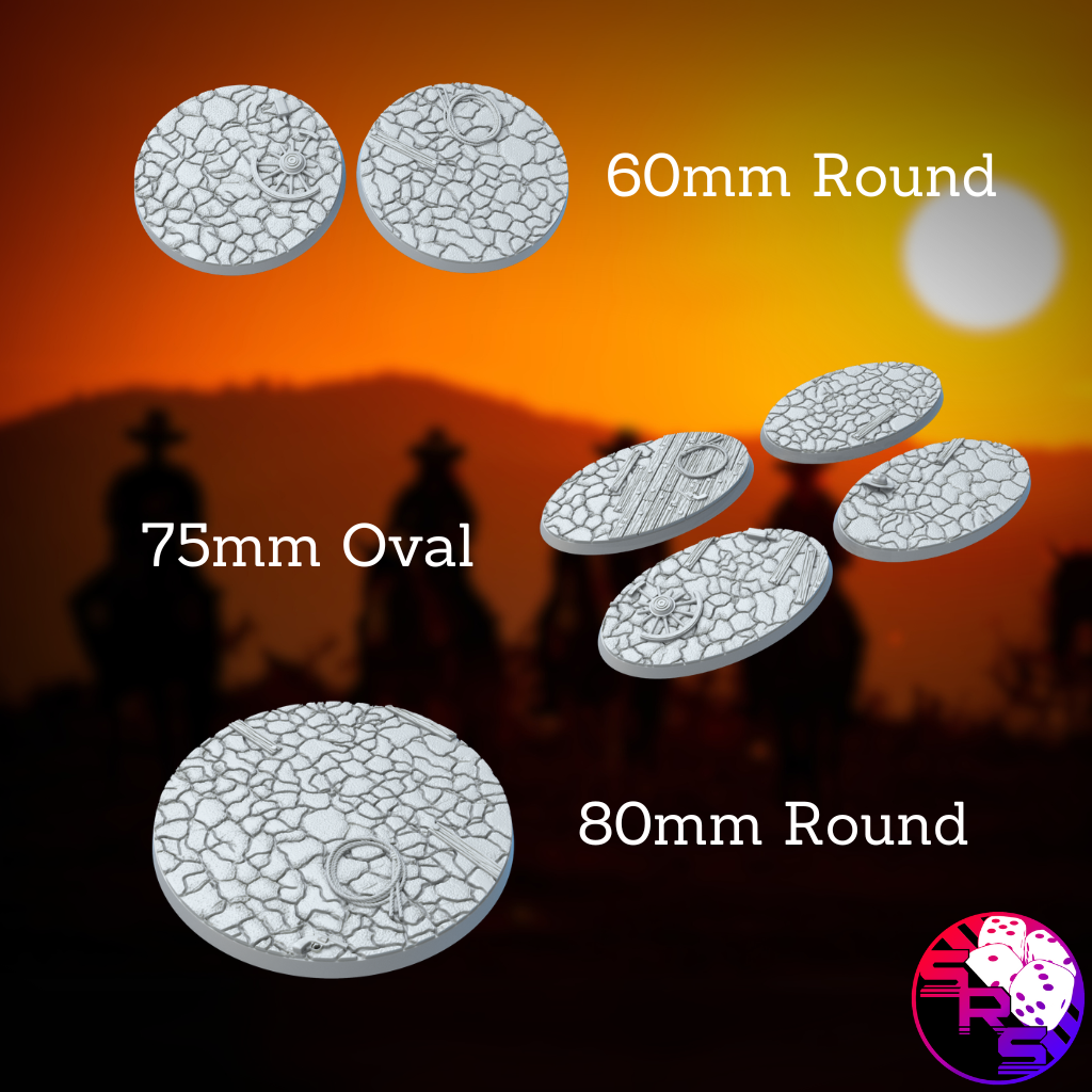 Round Western Style Bases with Magnet Holes
