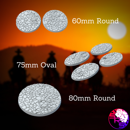 Round Western Style Bases with Magnet Holes