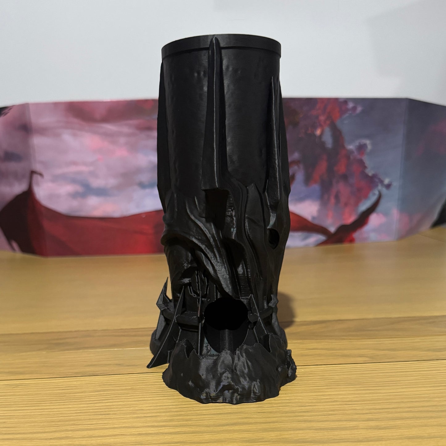 Dark Lord Can Holding Dice Tower