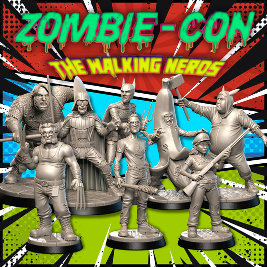 Zombie-Con: The Walking Nerds Full Model Set (Including Character Sheets)